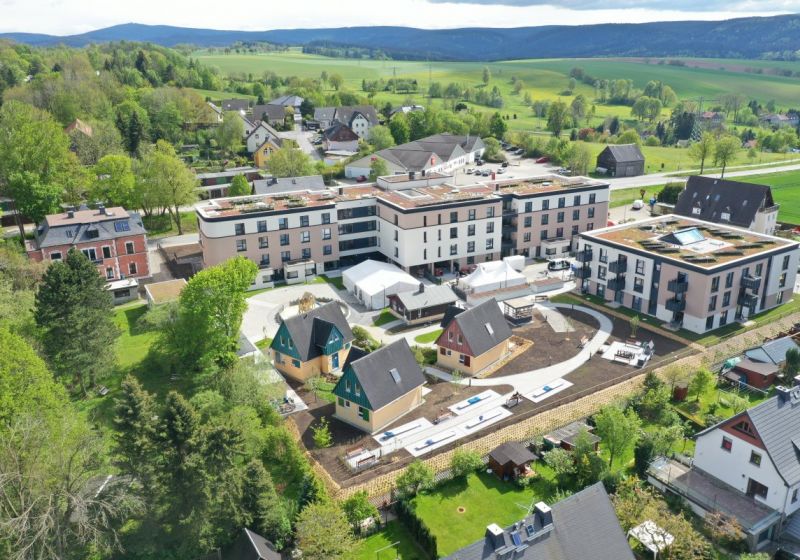 Bethanien Residenz Silberstraße Luftaufnahme des Bethanien Campus Scheibenberg